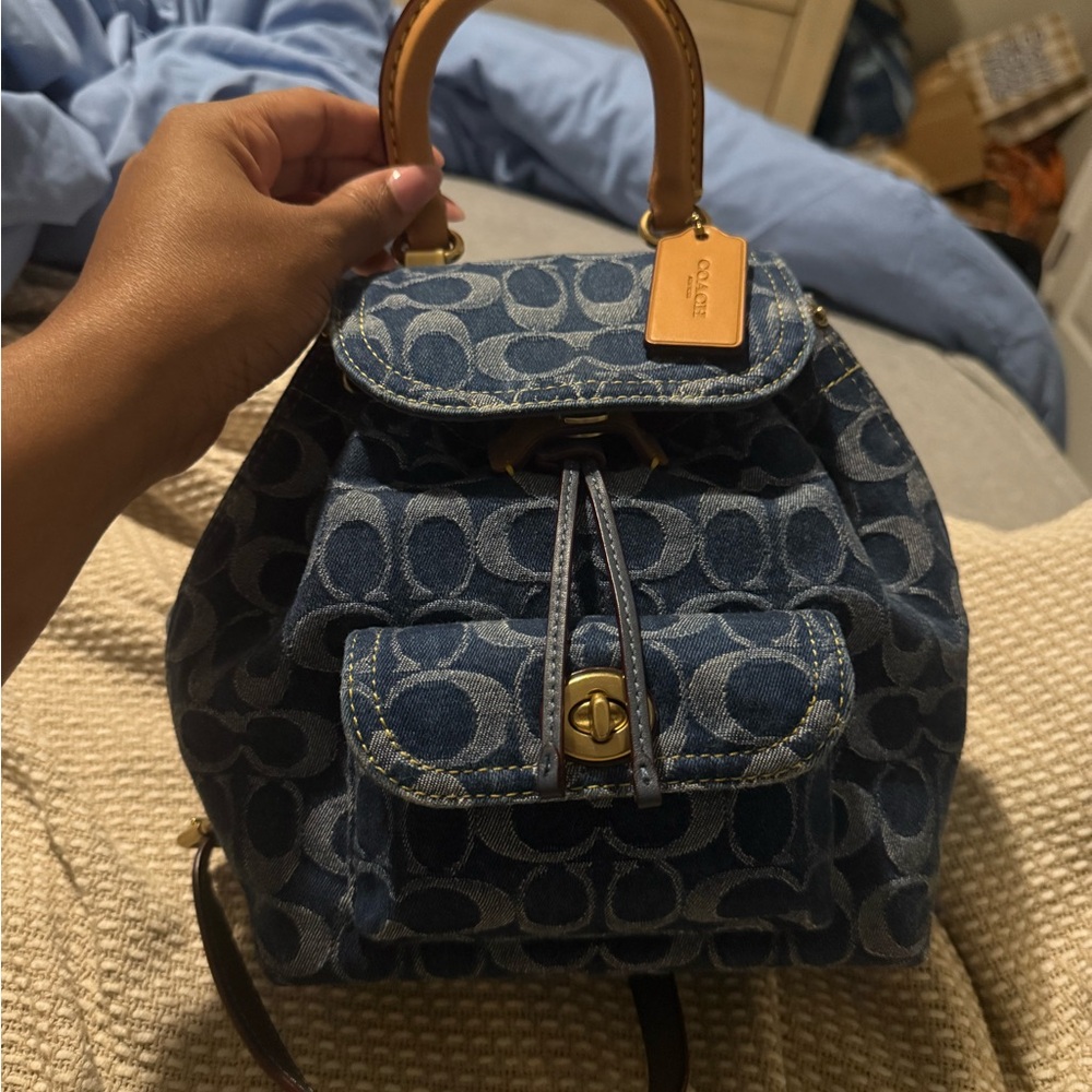Coach denim Riya Backpack